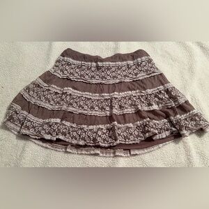 Max Edition Tiered Laced Mini Skirt